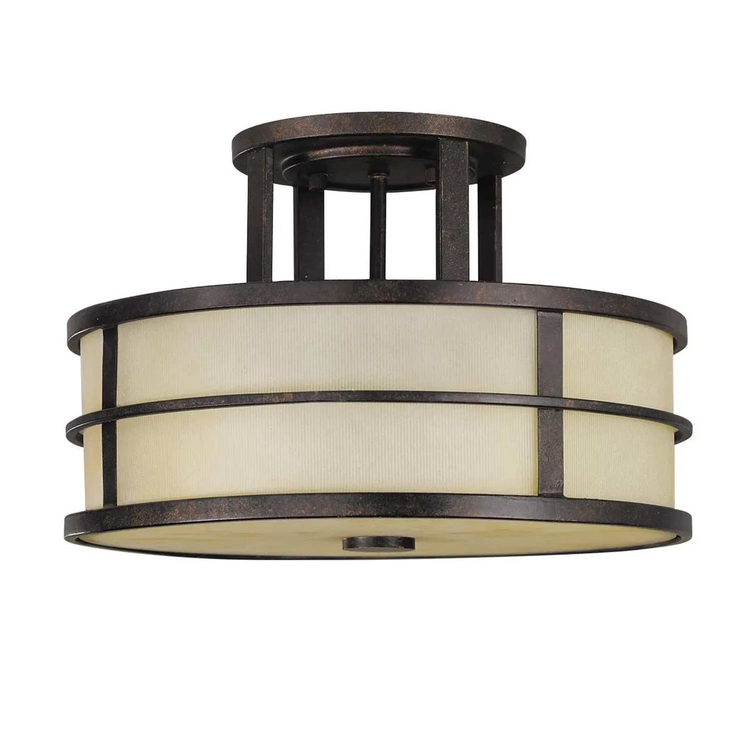 Licht-Erlebnisse Deckenleuchte Rund Ø 34,3 cm Metall Glas 3x E27