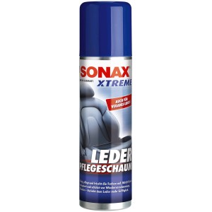 Sonax Xtreme Lederpflegeschaum 250ml für Autositze und Lederpflege.