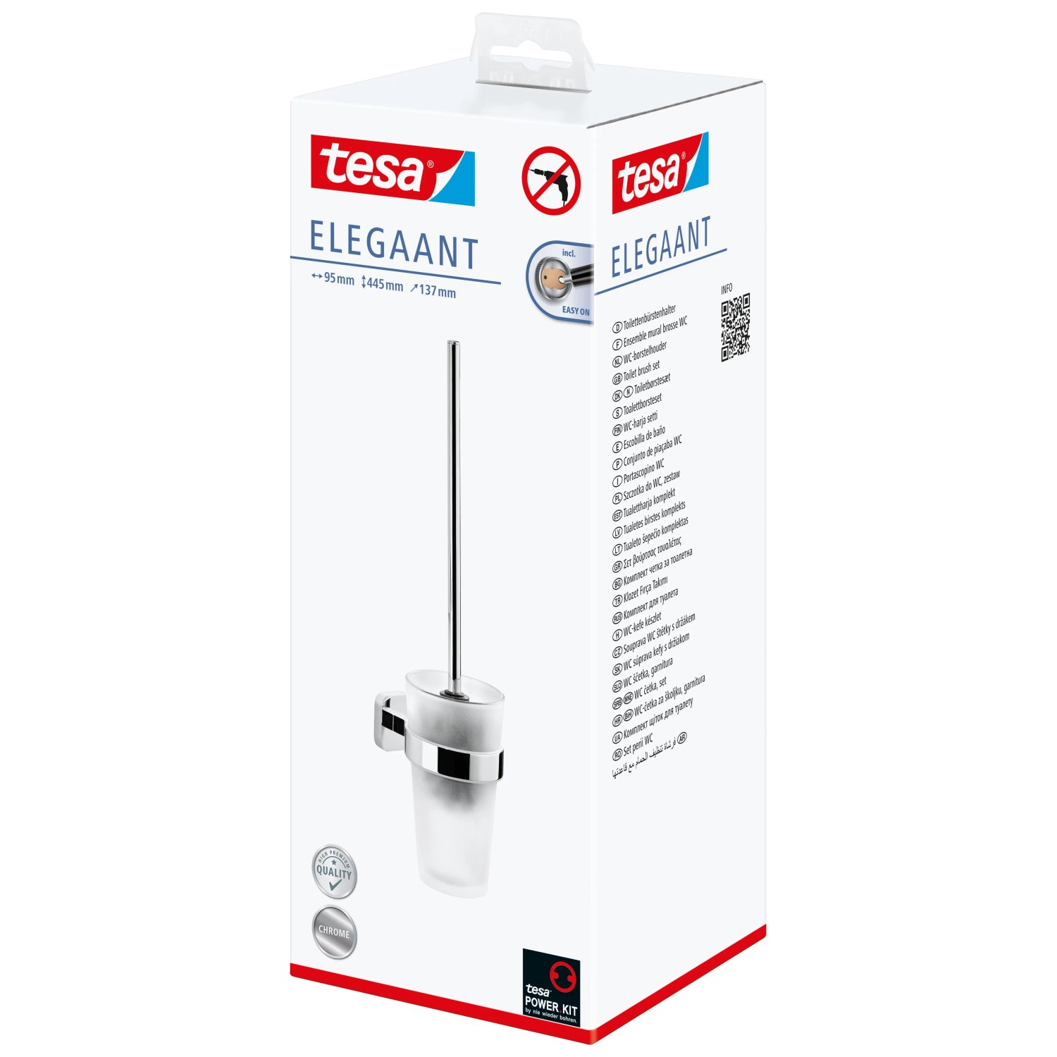 Tesa WC-Bürstengarnitur Elegaant Chrom