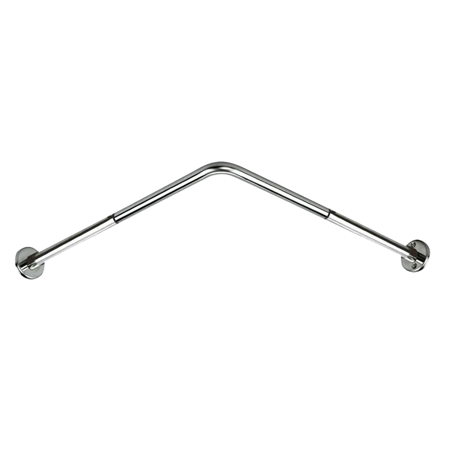 Delabie Eck-Vorhangstange ausziehbar 700–900 mm, Edelstahl hochglanzpoliert