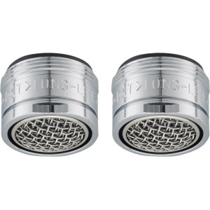 2er-Pack RST Perlstrahler LL M24x1 für Armaturen, zur Wassersparung und für einen weichen Wasserstrahl.