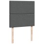 Dunkelgraues vidaXL Boxspringbett mit Matratze, Stoff, 80x200 cm.