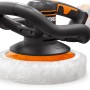 Worx Akku-Polierer WX856.9 20 V: Akku-Schleifmaschine mit Polieraufsatz für glänzende Oberflächen.