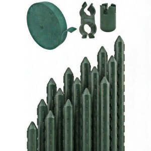 TTL GARDEN Rankstäbe 90cm 15er Set 11mm Kunststoffbeschichtet Pflanzstäbe Rankhilfe Tomatenstab Für Garten Gewächshaus