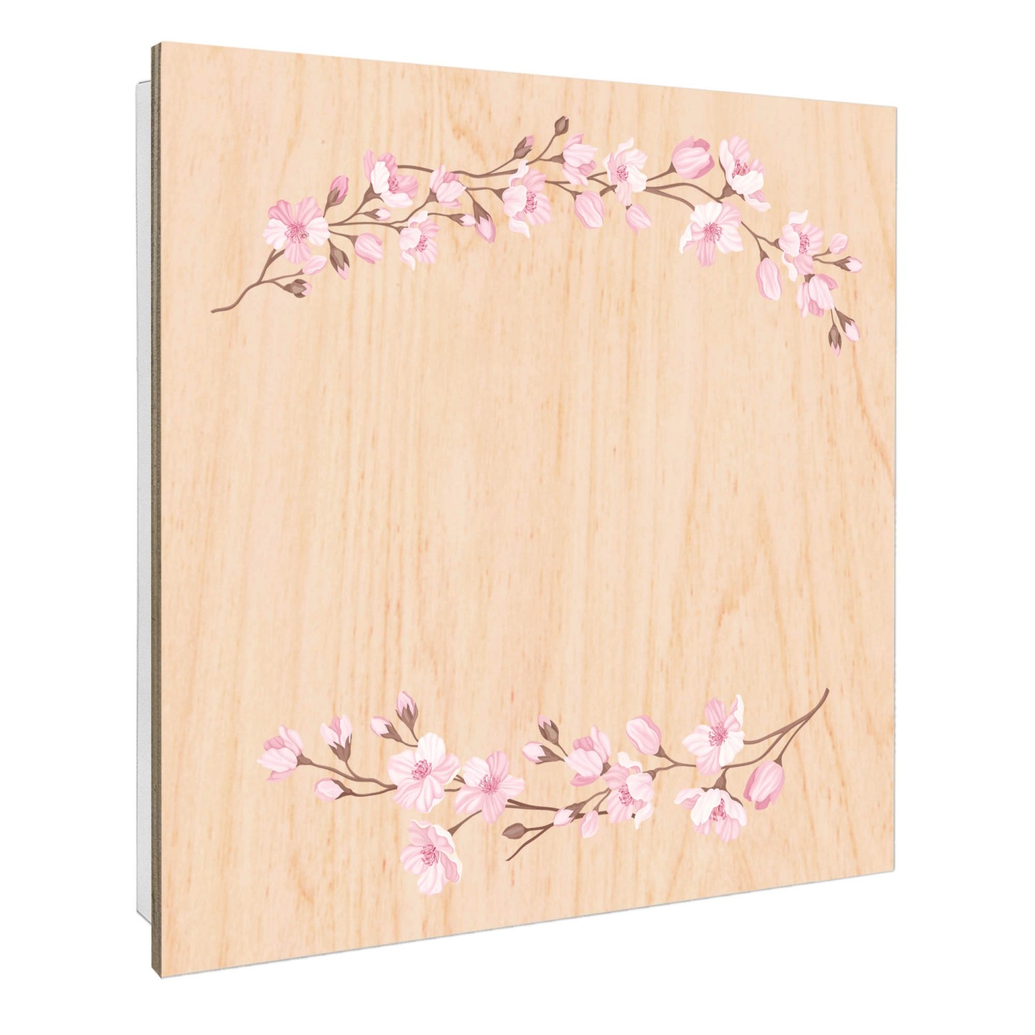 Banjado Schlüsselkasten mit Holzfront 30x30cm Weiß Scharnier Links 50 Haken günstig online kaufen