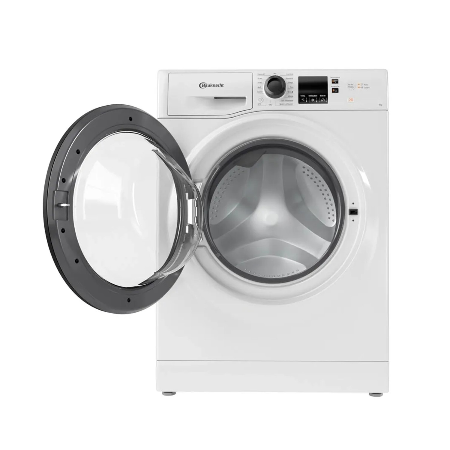 Bauknecht Frontlader-Waschmaschine BPW 914 B in Weiß mit offener Tür.