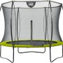Grünes EXIT Silhouette Trampolin D244cm mit Sicherheitsnetz für den Garten.