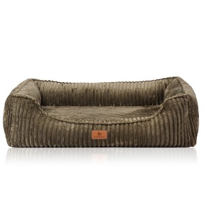 Knuffelwuff Hundebett Sedona XXL, orthopädisch, Breitcord Khaki.