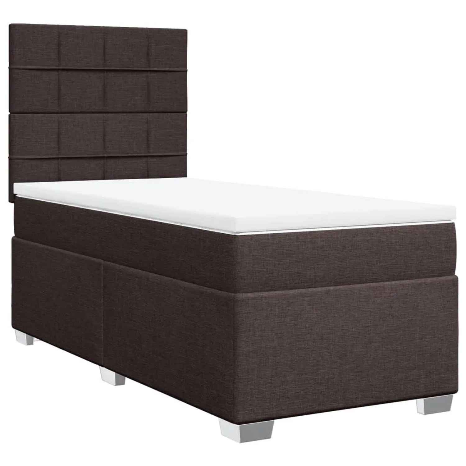vidaXL Boxspringbett mit Matratze Dunkelbraun 80x200 cm Stoff 3292618 günstig online kaufen
