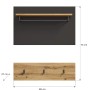 Inn.Furn Garderobenpaneel Eiche Grau 80 cm mit Kleiderstange Cooper_9