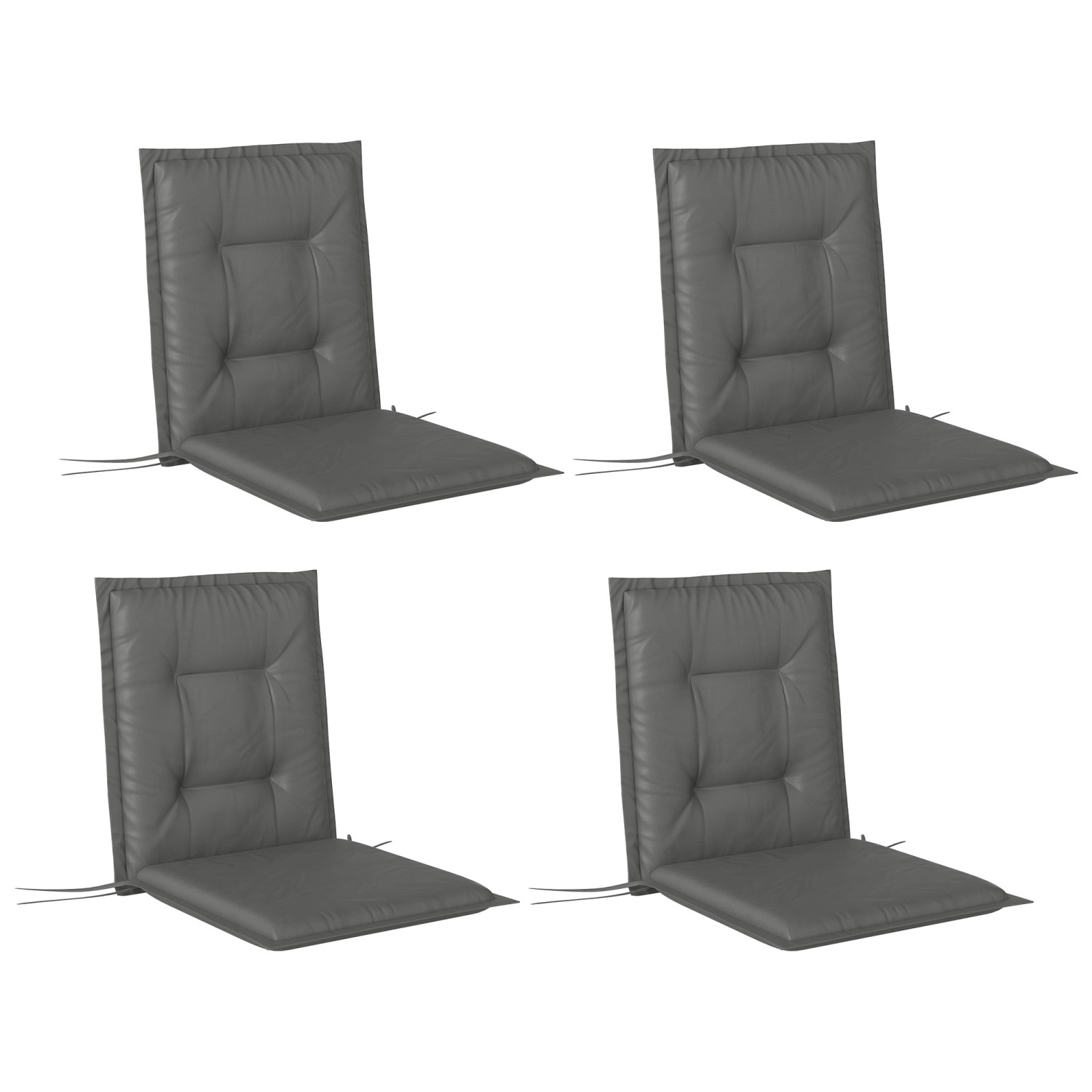 Outsunny Sitzkissen-Set für Draußen Polyester Hellgrau 108L x 50B x 5H cm