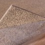 Beige, selbstklebende Andiamo Teppichfliese (40x40 cm) mit Rippenstruktur.