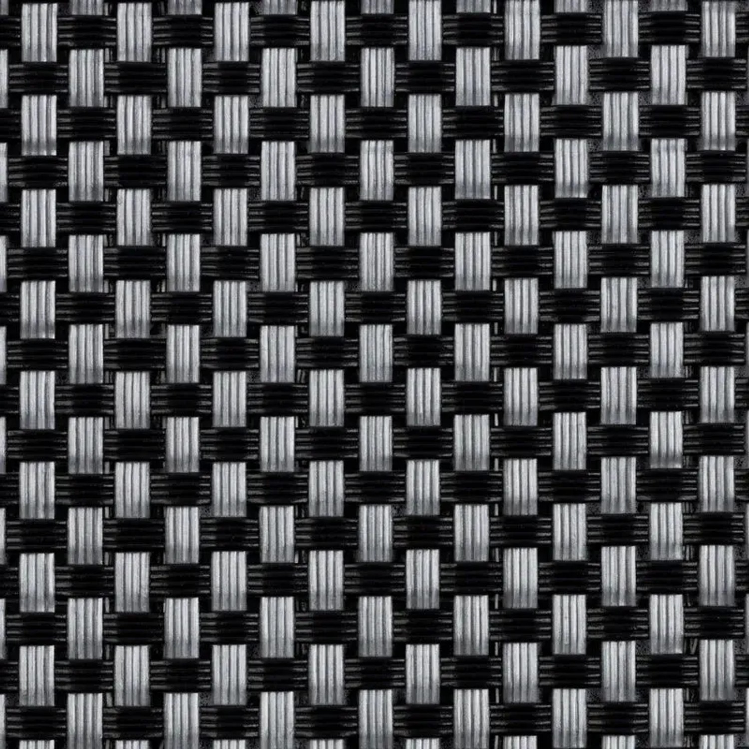 Detailansicht: KARAT Outdoor Teppich Lucca, schwarz-weiß gewebt, wetterfest und robust.
