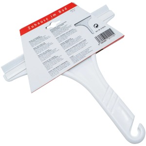 Schulte Glaswischer Weiß aus Kunststoff mit Haken für Duschkabinen und glatte Flächen.