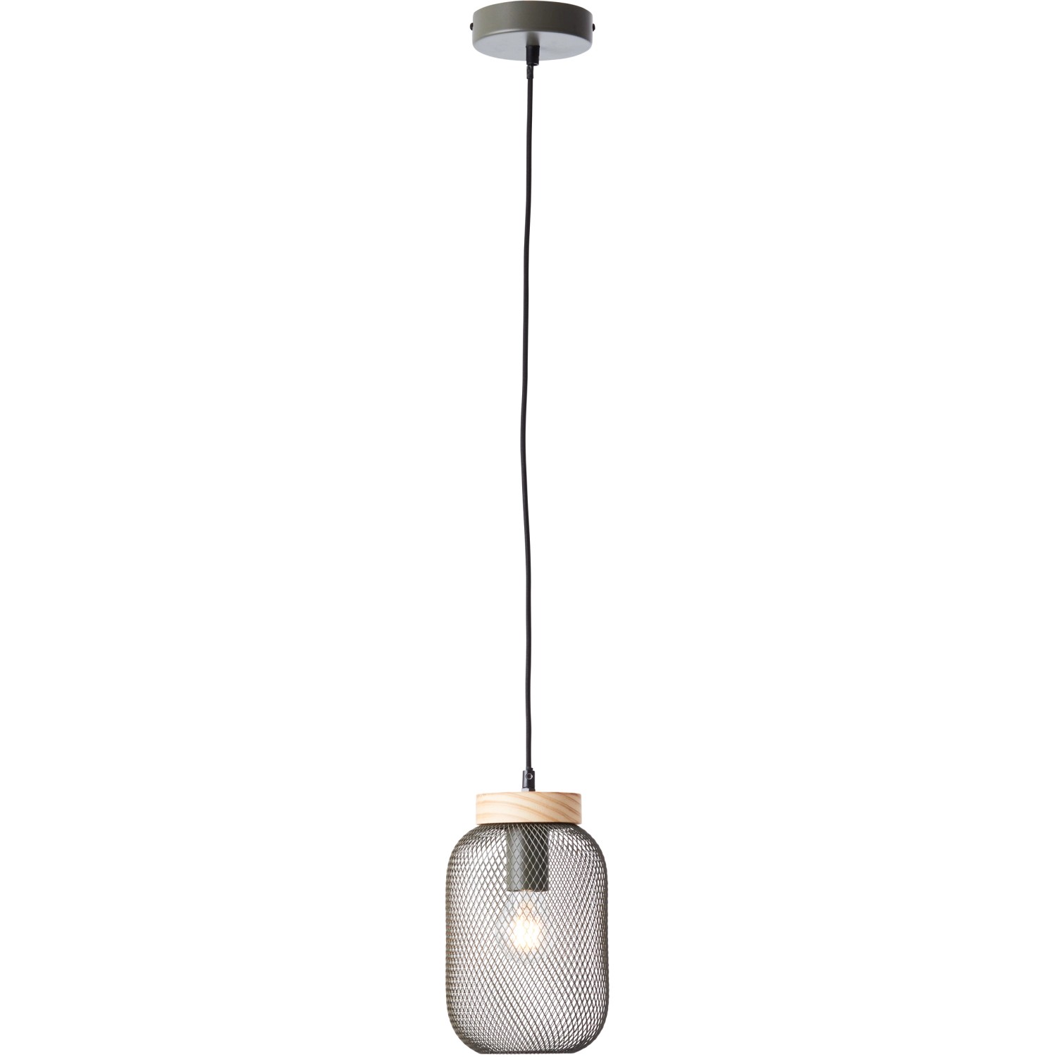 Brilliant Pendelleuchte Giada Ø 16 cm Oliv Grün FSC®