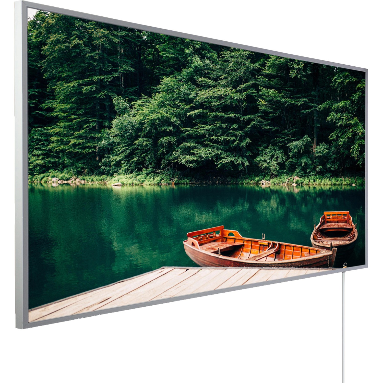 Könighaus Infrarotheizung Panorama-Serie 60 cm x 120 cm 1200 W Boot und See günstig online kaufen