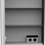 Offener Fackelmann Spiegelschrank SBC Anthrazit 50 cm mit zwei Einlegeböden.