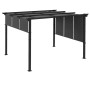 Outsunny Pergola, dunkelgrau, mit Stahlrahmen und Stoffdach. Ideal als Sonnenschutz im Garten.