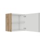 Optifit Oberschrank Noah420, 60 cm breit, Anthrazit/Wildeiche Dekor, mit offener Tür und Einlegeboden.