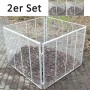 2er Set TRUTZHOLM Komposter aus feuerverzinktem Streckmetall, 100x100x80 cm.