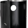Tepro Terrassenheizer Ventura, schwarz-Edelstahl, mit geöffneter Gasflaschentür.