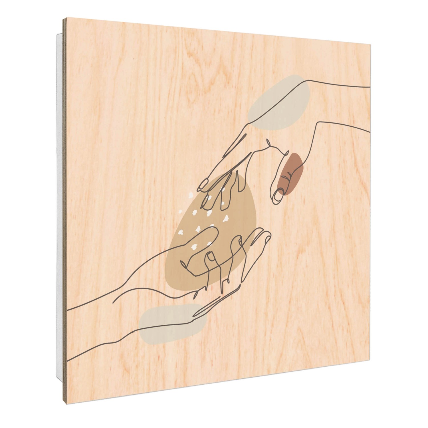 Banjado Großer Schlüsselbox Holz 30x30cm Weiß Scharnier Rechts 50 Haken Sch günstig online kaufen