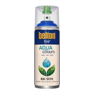 Belton Free AQUAcolours Buntlack RAL 5010 Enzianblau hochglänzend, 400ml.