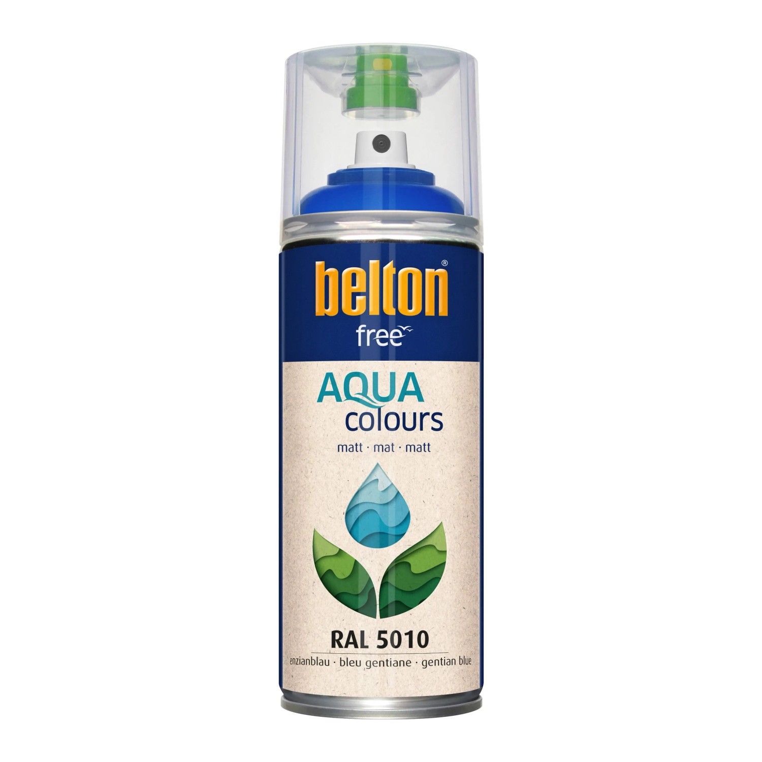 Belton Free AQUAcolours Buntlack RAL 5010 Enzianblau hochglänzend 400 ml