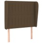 Dunkelbraunes vidaXL Boxspringbett Kopfteil aus Stoff, 90x200 cm. Bett Zubehör.
