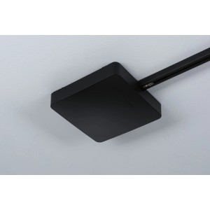 Schwarze Paulmann Urail Mitteleinspeisung Smart Home Zigbee für Schienensysteme.
