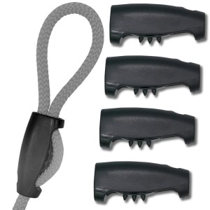 Toldoro Seilklemmen Set, 4 Stück, 10mm, zur Seilbefestigung ohne Knoten für Sonnensegel und Segelboote.