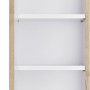 Optifit Oberschrank Erik290 in Wildeiche, 30 cm breit, mit zwei Einlegeböden. Küchen-Hängeschrank offen.