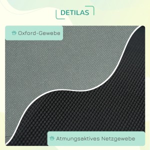 Detailaufnahme: Oxford-Gewebe und atmungsaktives Netzgewebe des PawHut Hundebetts.