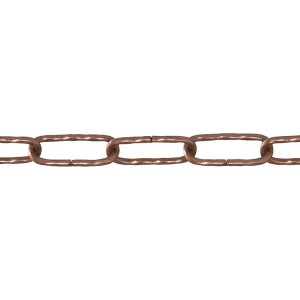 Conacord Zierkette aus Stahl, gedreht, kupferbraun, Ø 3,5 mm, Meterware.