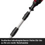 Teleskop-Stiel der Einhell Akku-Heckenschere für mehr Reichweite beim Heckenschnitt.