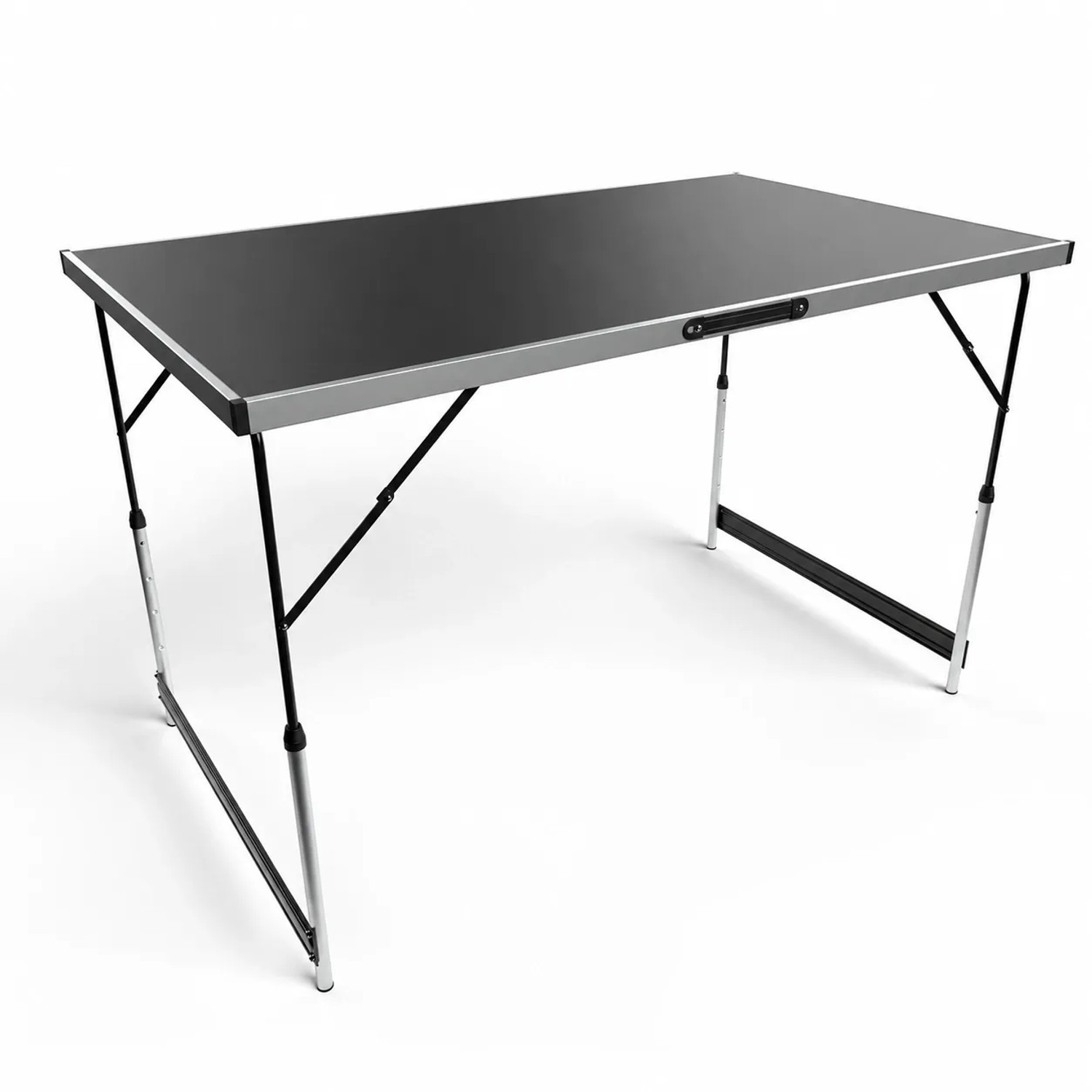 BigDean Multifunktionstisch Klappbar + Stabiler Mittelstrebe 100x60 cm Höhenverstellbarer Campingtisch & Klapptisch max 30 kg Belastbar
