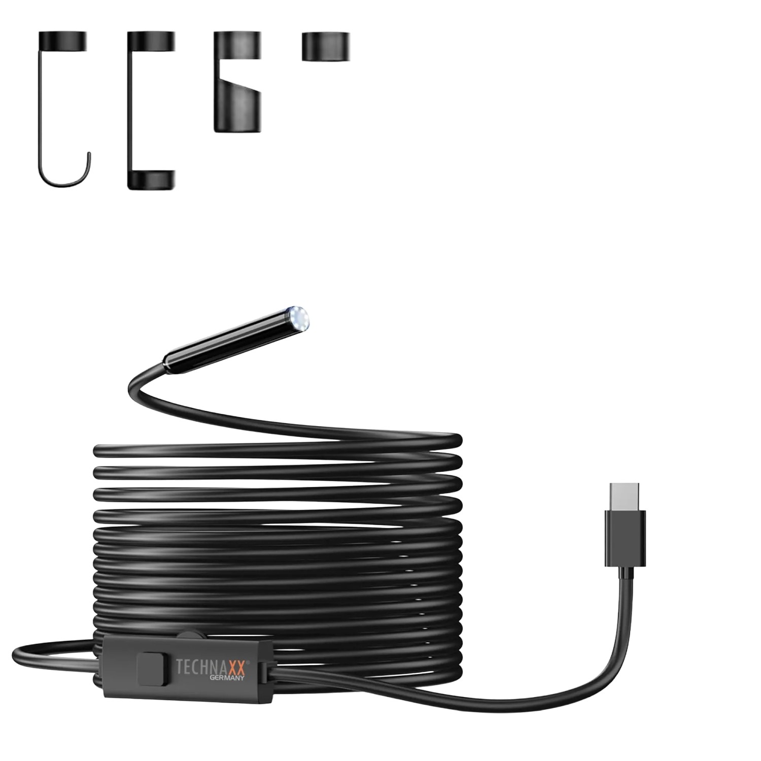 Technaxx Endoskopkamera TX-386 mit Licht USB C-Anschluss 5 m
