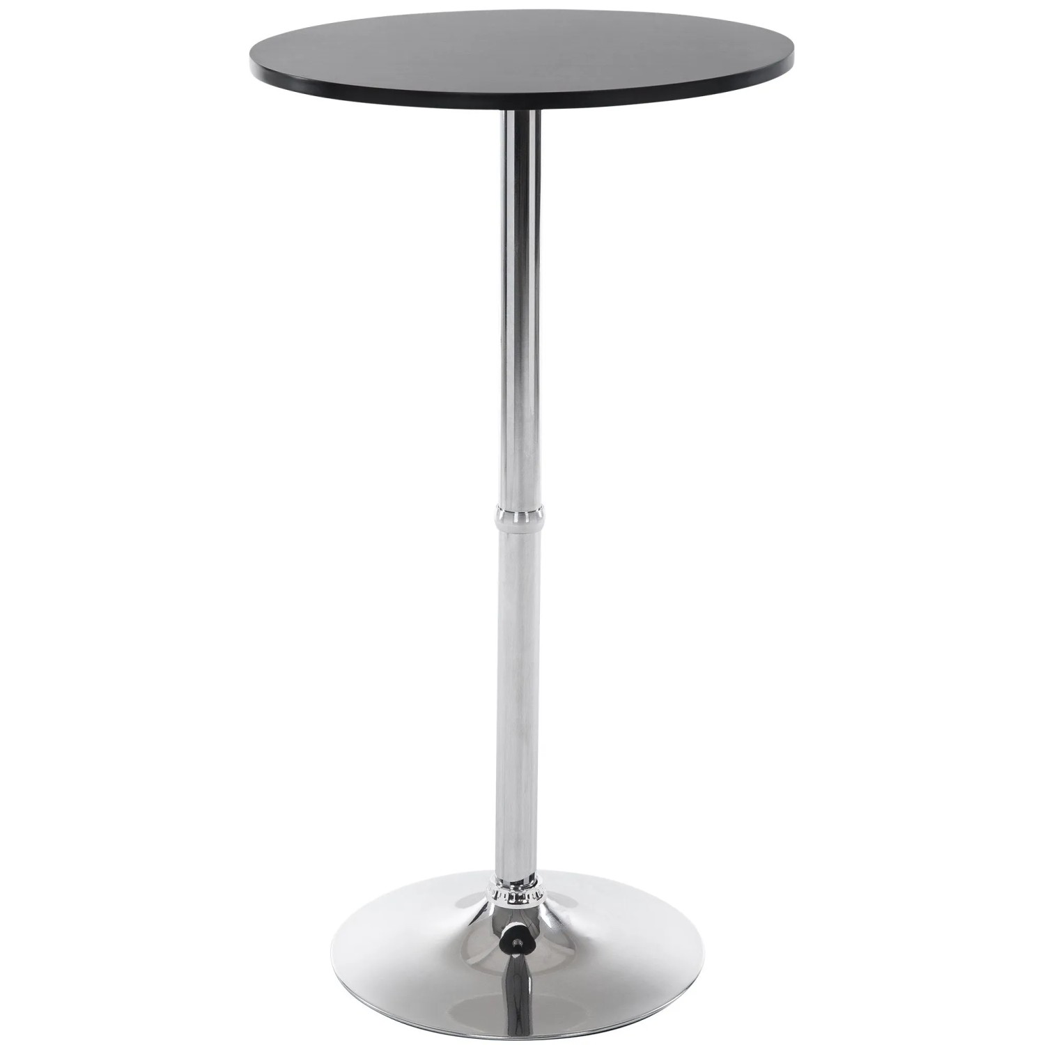 Thumbnail - DELUKE Stehtisch Rund Ø 60cm BERLI Aluminium Gestell Bistrotisch Gastro Bartisch Rund 108x60cm Schwarz-Silber