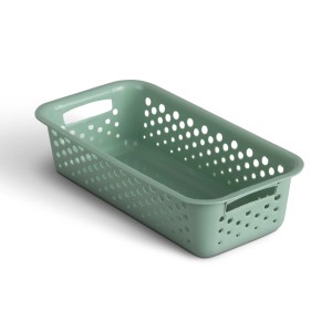 Grüner ProHome Aufbewahrungskorb, 0,7L, 20x10cm, aus Kunststoff, für Badaccessoires.