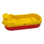 Gelb-rotes Spielzeugboot für AquaPlay Wasserbahn. Zubehör für Wasserspielplatz.