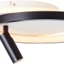 Moderne LED-Deckenleuchte Eunomia, schwarz-weiß, mit schwenkbarem Spot für flexible Beleuchtung.