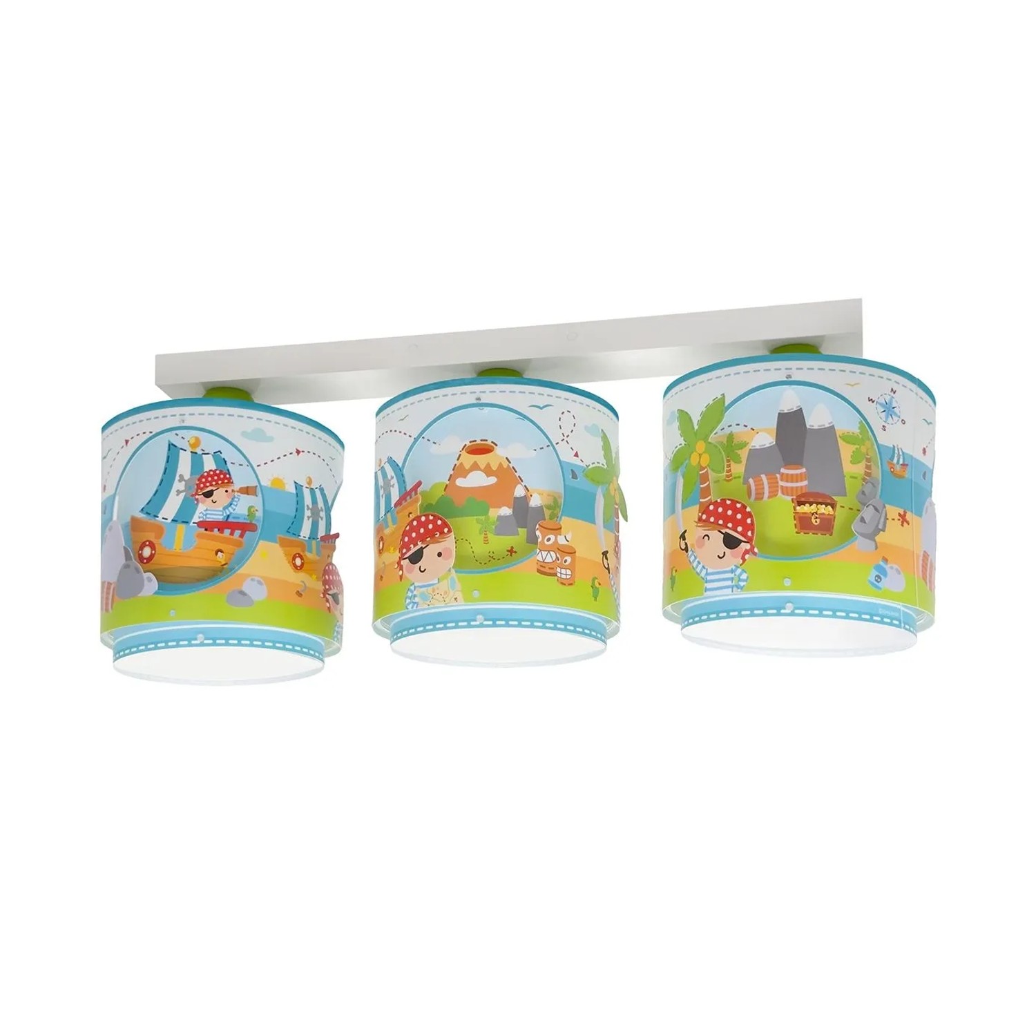 Dalber Deckenleuchte 3 Lichter Kinder Pirateninsel