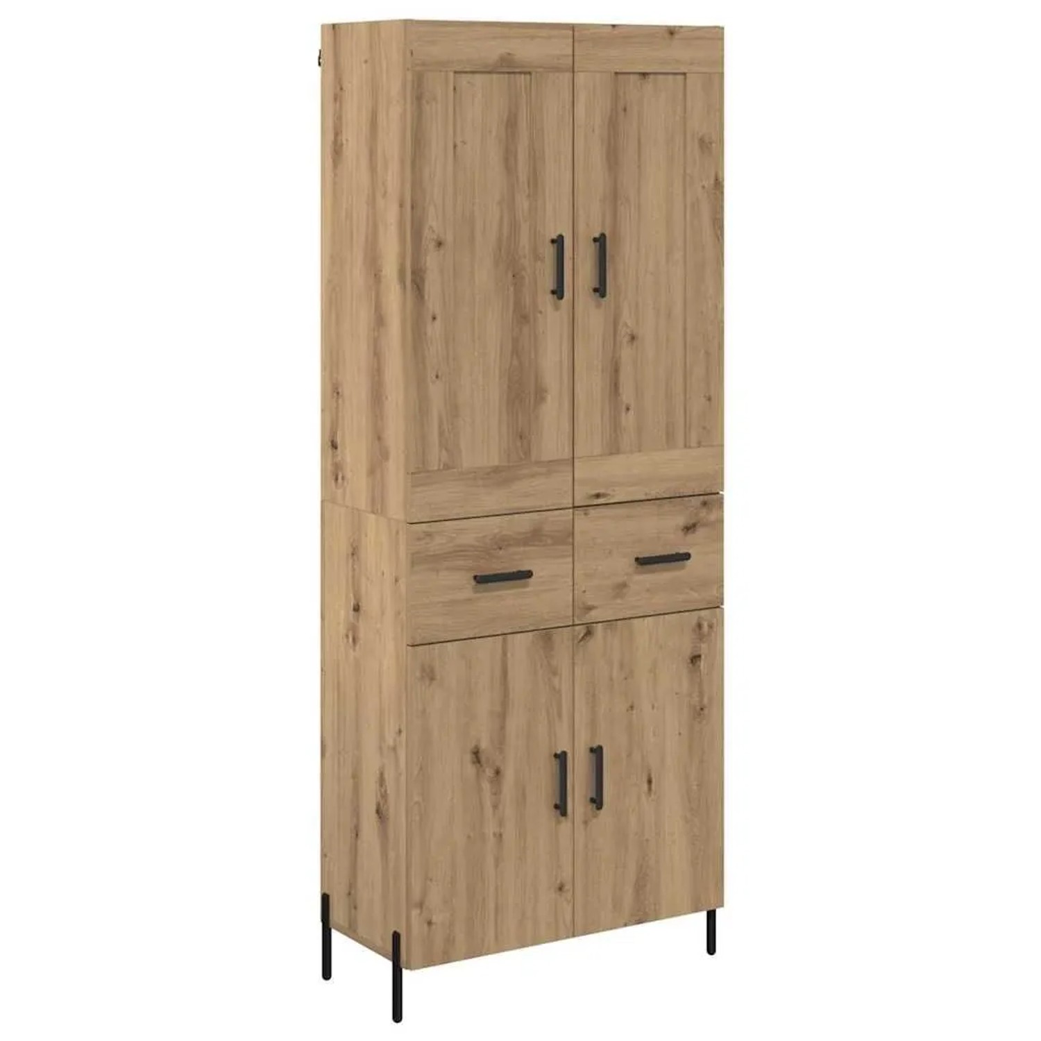 vidaXL Highboard mit Schubladen 2-Tlg Artisan-Eiche Holzwerkstoff 3415896 günstig online kaufen