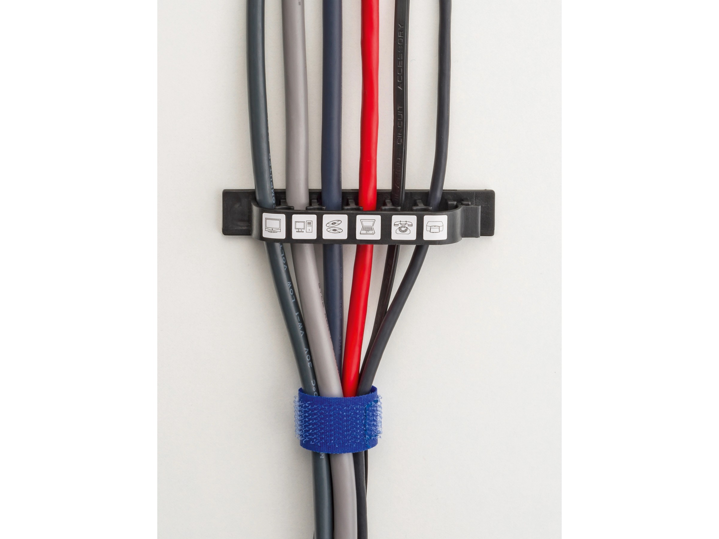 Kabelbinder-Set 14 Rollen (31,7 M) - 7 Farben, Wiederverwendbar, Selbstklebend, 1,27 Cm Breit
