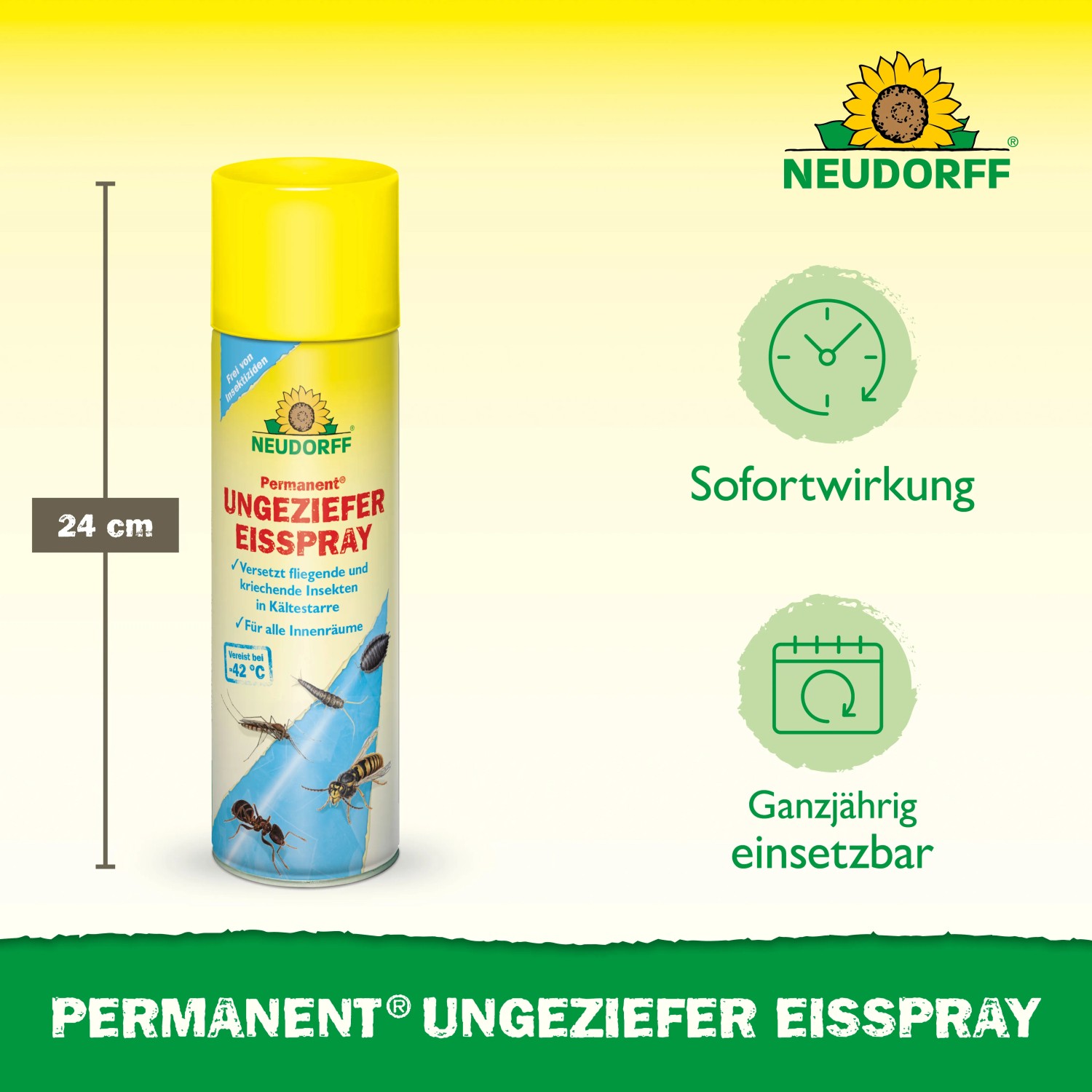 Neudorff Ungeziefer Eisspray 500ml zur Insektenbekämpfung ohne Insektizide.