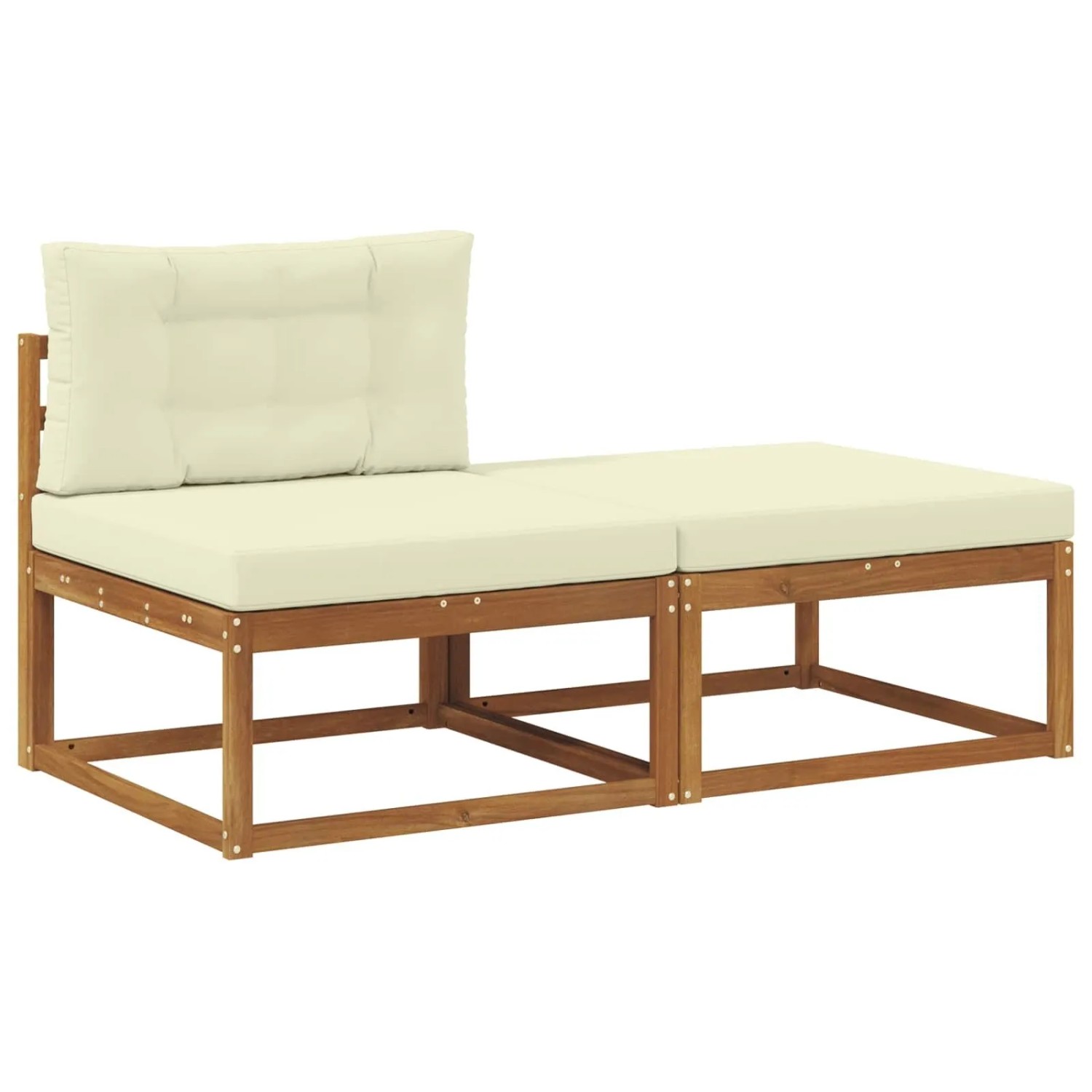 vidaXL Sectional Sofa Einheiten 2 Stück Natur Massivholz Akazie 900547