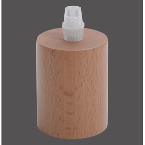 Just Light Lampenfassung E27/60W aus Naturholz für Vintage-Leuchten.