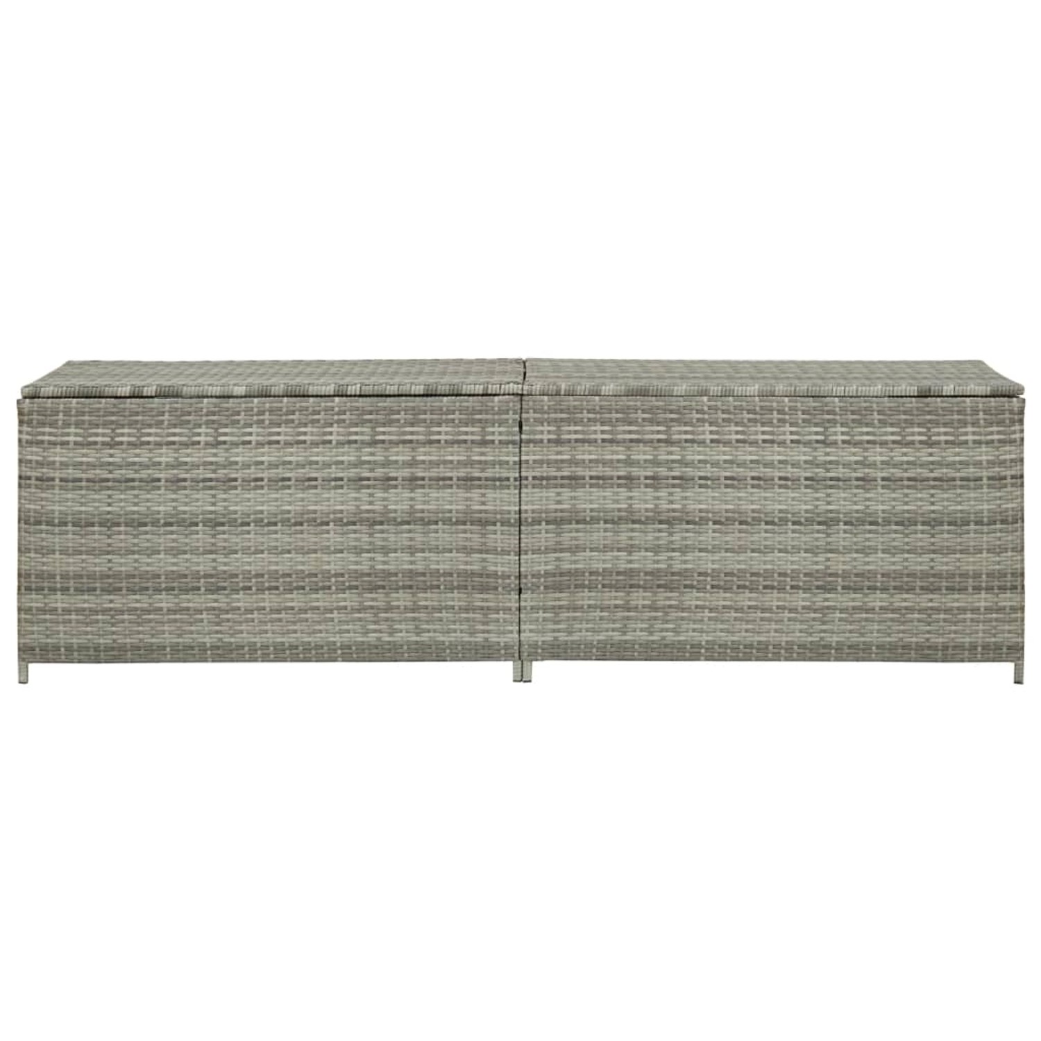 Gartenbox Poly Rattan 200x50x60 Cm Grau günstig online kaufen