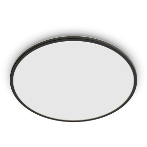 Schwarze, runde Philips LED-Außendeckenleuchte mit SceneSwitch, 15W, 1300lm.
