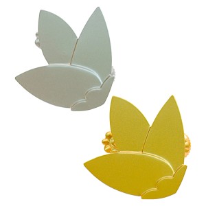 Gardinia Dekoklammer Flower, silber und gold, Ø 8cm, zur Dekoration von Stoffen.